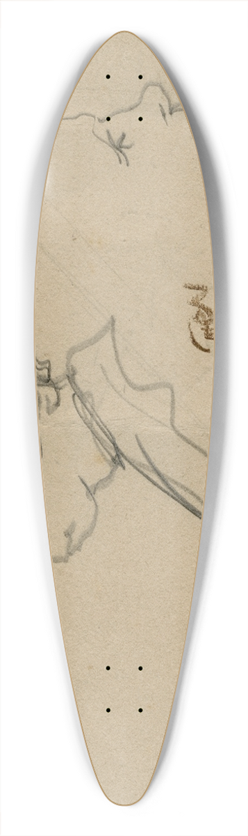 Floris Verster - Two heads of boys 39.3 inch art pintail longboard deck