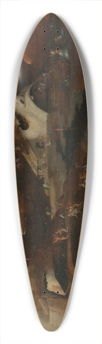 Follower of Hieronymus Bosch - Christs Descent into Hell 39.3 inch art pintail longboard deck