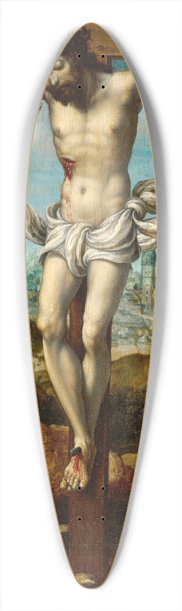 Follower of Jan Gossaert - The Crucifixion 39.3 inch art pintail longboard deck