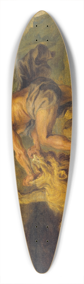 Follower of Peter Paul Rubens - Samson and the Lion. Study 39.3 inch art pintail longboard deck