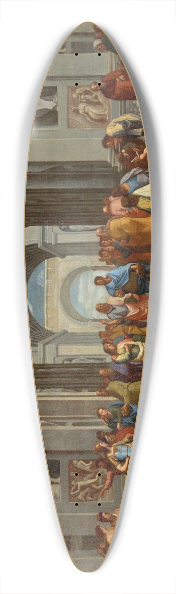 Follower of Raphael - School Of Athens 39.3 inch art pintail longboard deck