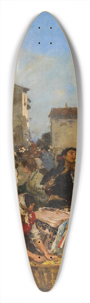 Francesc Miralles i Galaup - Atthe Market 39.3 inch art pintail longboard deck