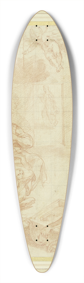 Francesco Albani - Birth of the Blessed Virgin Mary 39.3 inch art pintail longboard deck