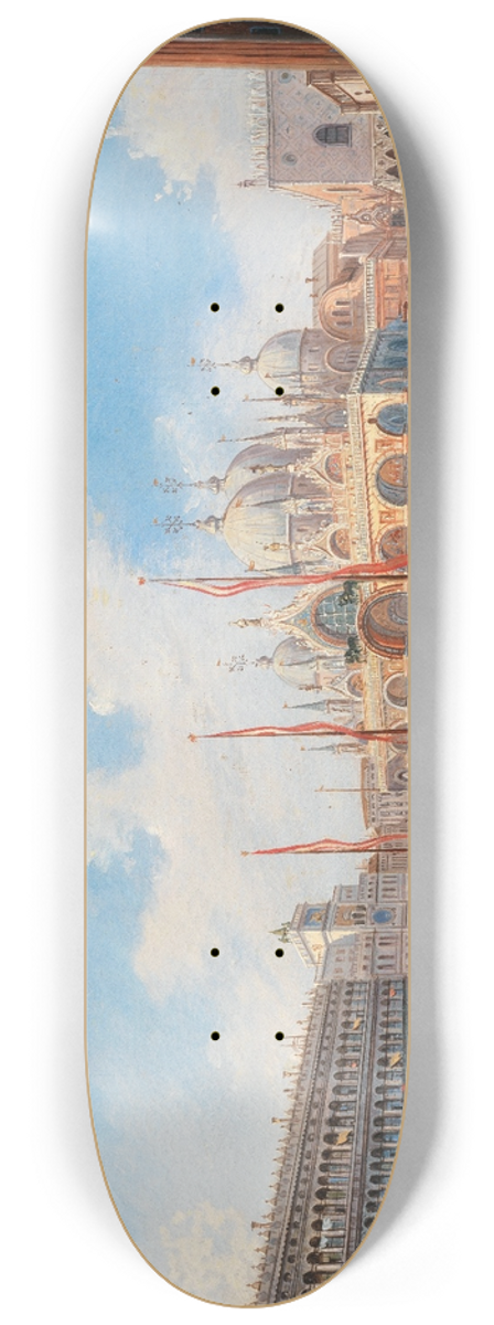 Carlo Grubas - Venice, St Marks Square 8.25 inch art skate deck