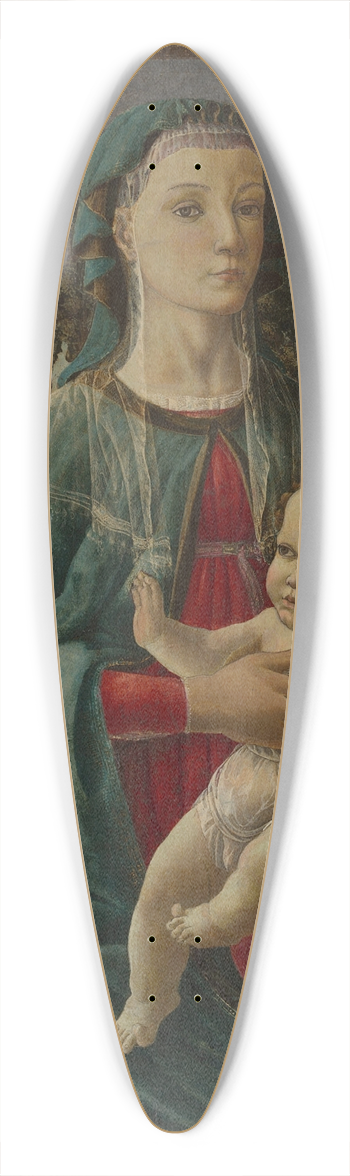 Francesco Botticini - Virgin and Child with Two Angels 39.3 inch art pintail longboard deck