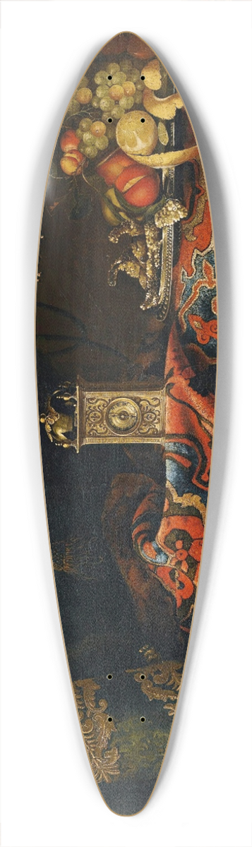 FRANCESCO FIERAVINO - Still Life With Carpet And Clock 39.3 inch art pintail longboard deck
