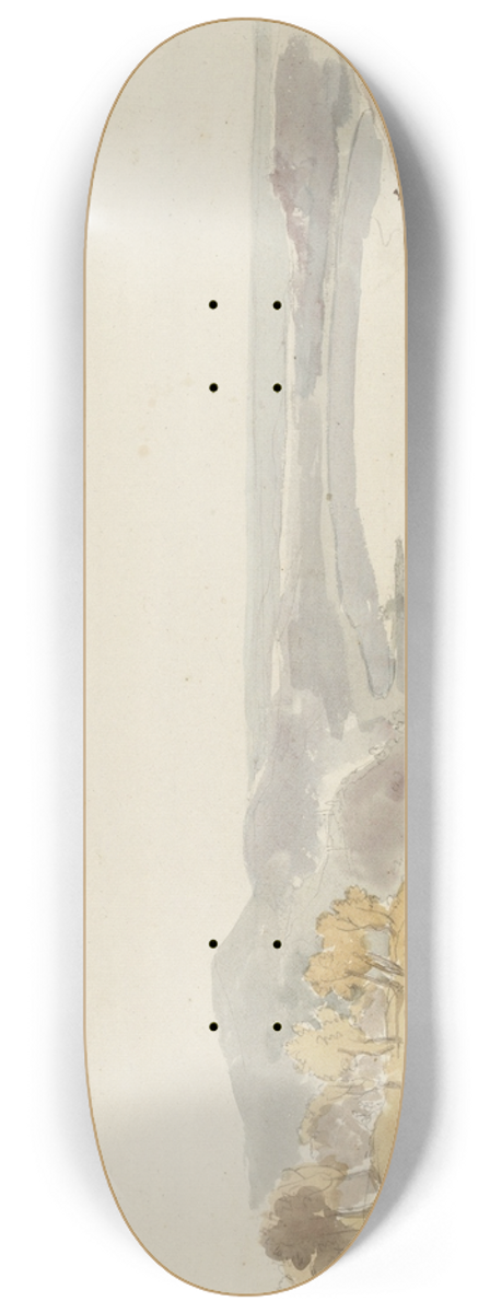 Carlo Labruzzi - View of Lake Nemi looking towards Rome 8.25 inch art skate deck