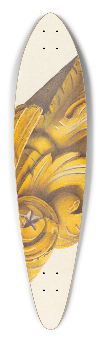 Frances Cohen - Ships Billethead from Richard S. Leaming 39.3 inch art pintail longboard deck