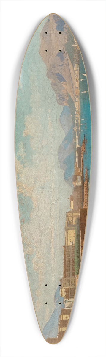 Francesco Lojacono - Palermo, a View of Monte Pellegrino and the Promenade 39.3 inch art pintail longboard deck