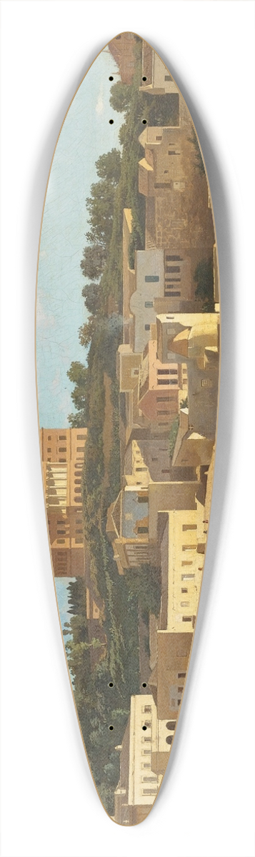 Francesco Lojacono - View Of Acquasanta, Palermo 39.3 inch art pintail longboard deck