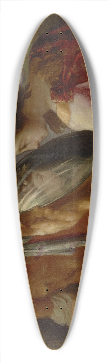 Francesco Maffei - Rinaldo and the Mirror-Shield 39.3 inch art pintail longboard deck