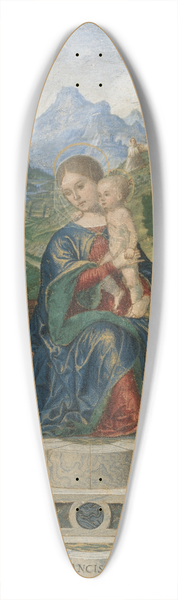 Francesco Morone - Virgin and Child Enthroned between Saints Cecilia and Catherine of Alexandria 39.3 inch art pintail longboard deck