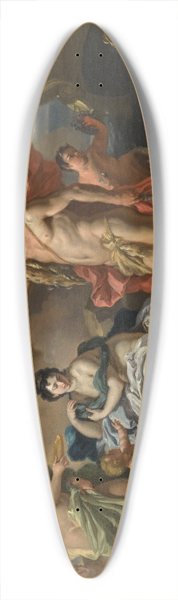 Francesco Solimena - Bacchus And Ariadne 39.3 inch art pintail longboard deck