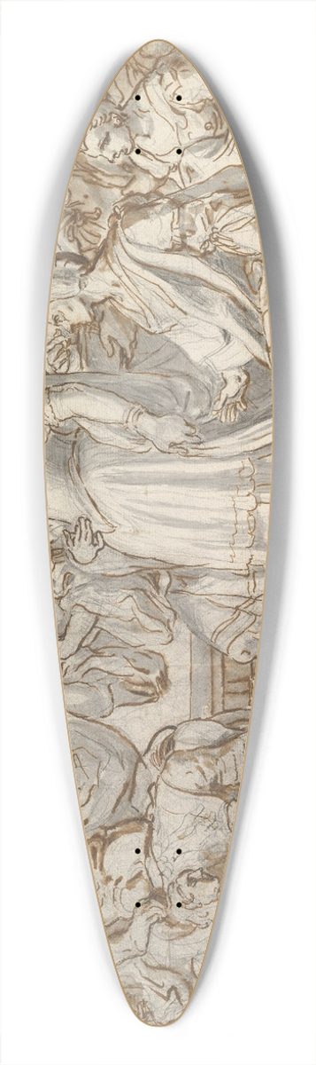 Francesco Solimena - The Continence of Scipio 39.3 inch art pintail longboard deck
