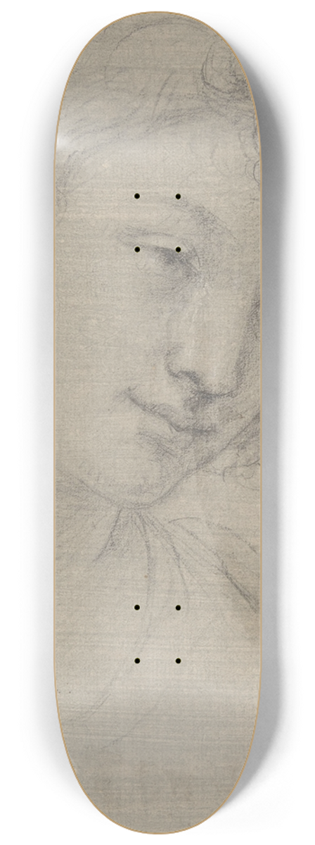Carlo Maratti - Figure of Young Man or Woman in Bust-length, in Three-Quarter View 8.25 inch art skate deck