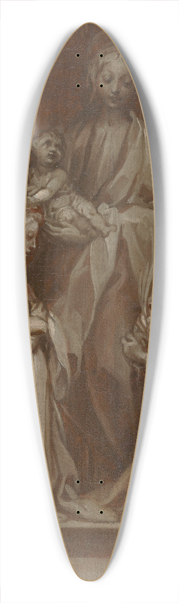 Francesco Vanni - Study for the Virgin and Child with Saints Cecilia andAgnes 39.3 inch art pintail longboard deck