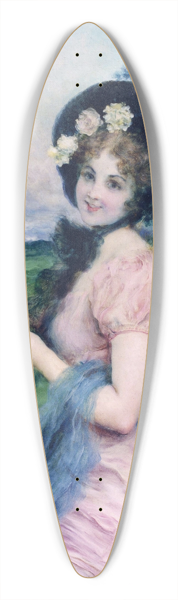 Francesco Vinea - Afternoon Tea 39.3 inch art pintail longboard deck