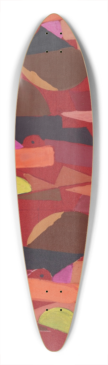 Frances Hodgkins - Untitled (Textile design no VI) 39.3 inch art pintail longboard deck
