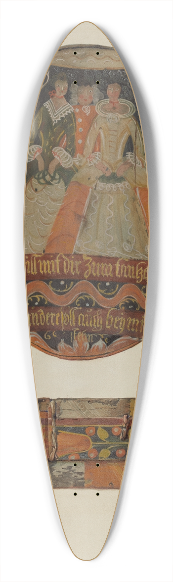Frances Lichten - Pa. German Brides Box 39.3 inch art pintail longboard deck