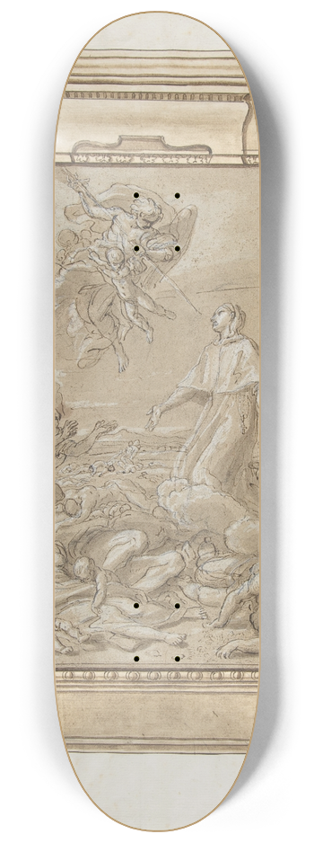 Carlo Maratti - Saint Rosalia Interceding for Victims of the Plague in Palestrina 8.25 inch art skate deck
