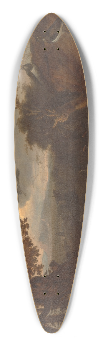 Francis Barlow - Ducks and Other Birds about a Stream in an Italianate Landscape 39.3 inch art pintail longboard deck