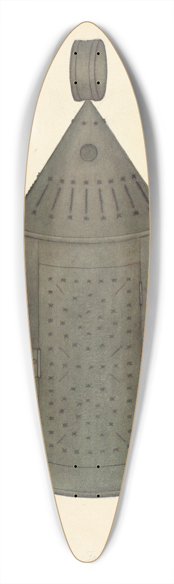 Francis Bruner - Pierced Tin Lantern 39.3 inch art pintail longboard deck