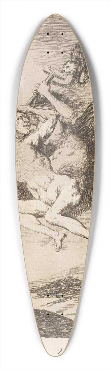 Francisco de Goya - All v eso. (There it goes.) 39.3 inch art pintail longboard deck
