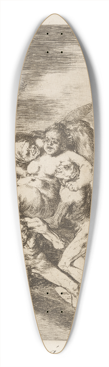 Francisco de Goya - Donde v mam (Where is mother going) 39.3 inch art pintail longboard deck