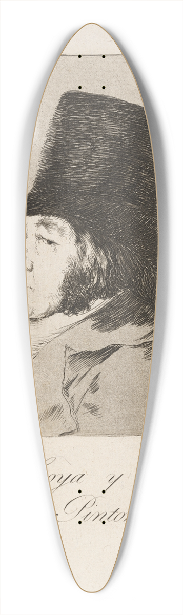 Francisco de Goya - Francisco Goya y Lucientes, Pintor (Francisco Goya y Lucientes, painter) 39.3 inch art pintail longboard deck