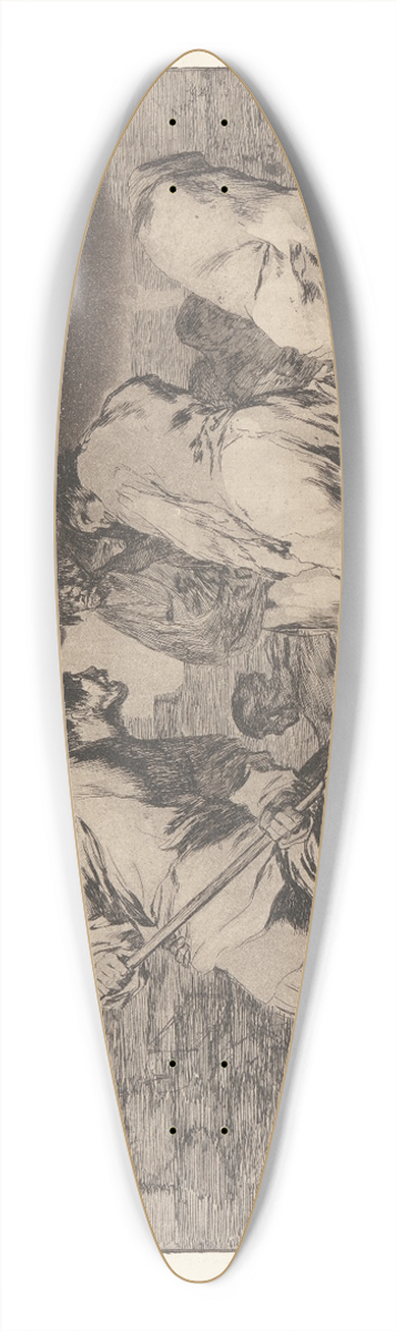Francisco de Goya - It Is Amazing-And We Were Made by God [Furious Folly] (Hizonos Dios y Maravillamos Nos [Disparate Furioso]) 39.3 inch art pintail longboard deck
