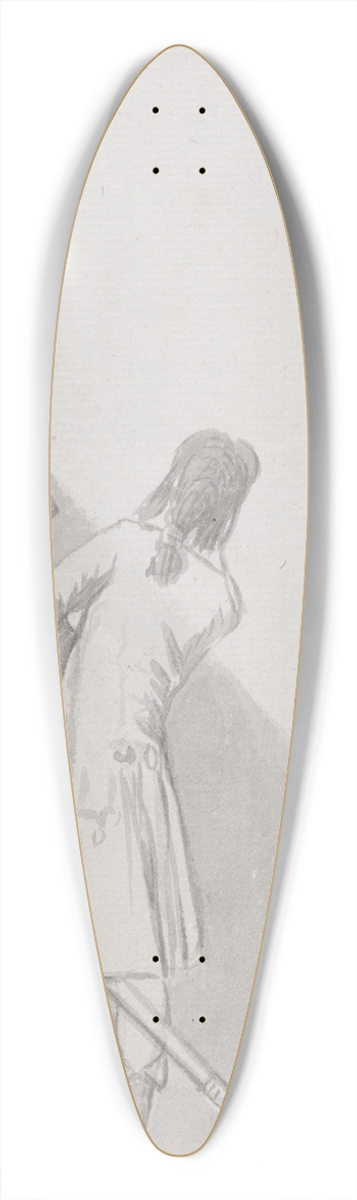 Francisco de Goya - Maja and an officer 39.3 inch art pintail longboard deck
