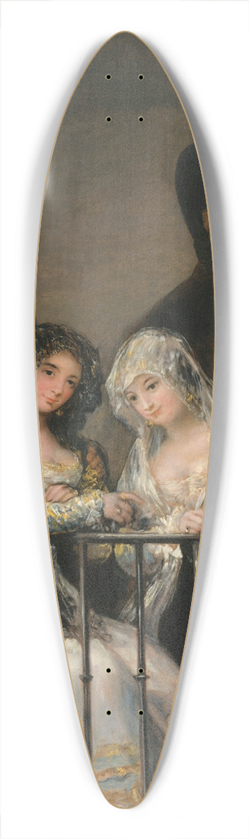 Francisco de Goya - Majas on a Balcony 39.3 inch art pintail longboard deck