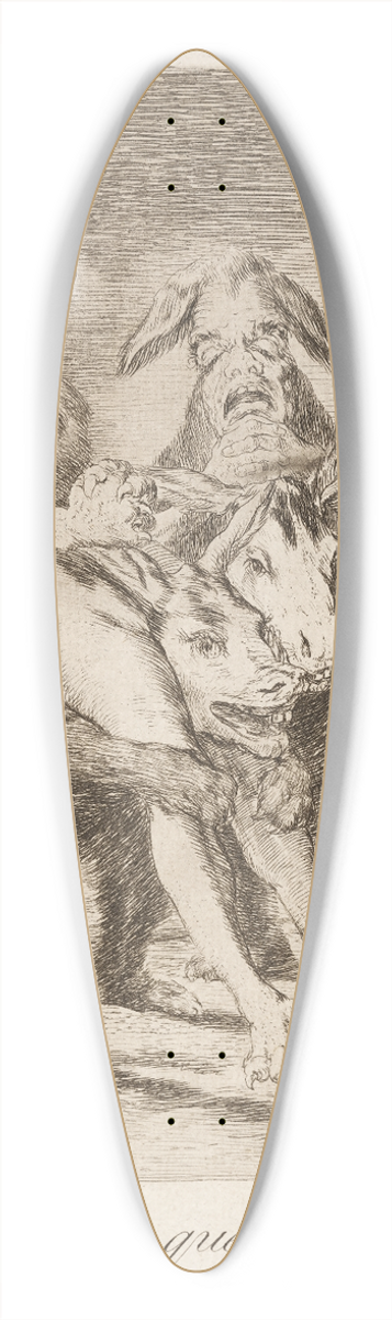 Francisco de Goya - Miren que grabes! (Look how solemn they are!) 39.3 inch art pintail longboard deck