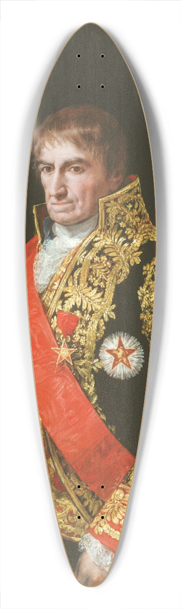 Francisco de Goya - Portrait of General Jos Manuel Romero 39.3 inch art pintail longboard deck