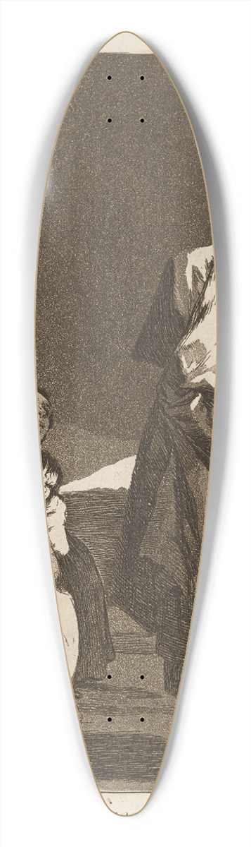 Francisco de Goya - Que viene el Coco. (Here comes the bogey-man.) 39.3 inch art pintail longboard deck