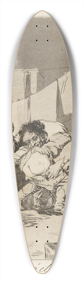 Francisco de Goya - Si quebr el Cantaro. (Yes he broke the pot.) 39.3 inch art pintail longboard deck