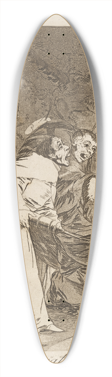 Francisco de Goya - Tragala perro. (Swallow it, dog.) 39.3 inch art pintail longboard deck