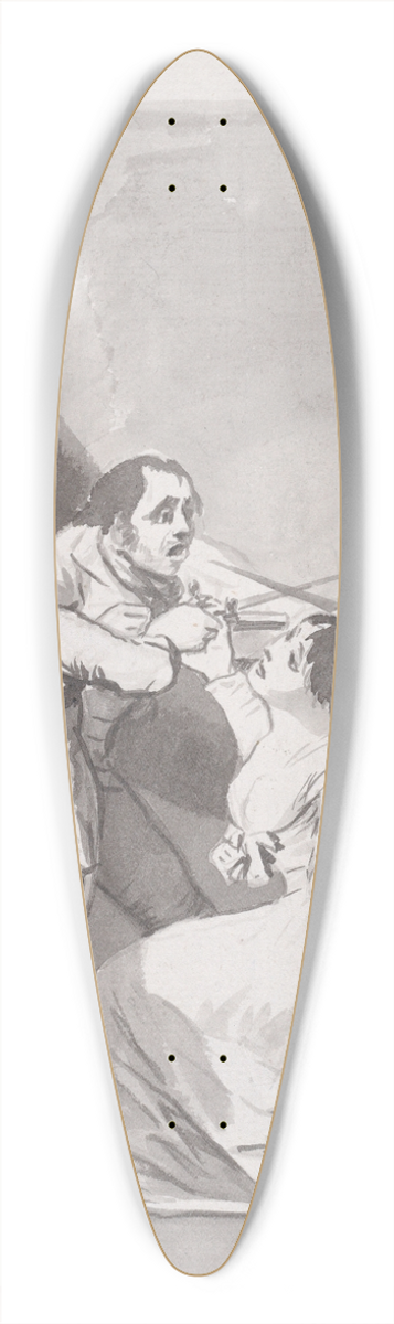 Francisco de Goya - Two brothers killing their sisters lover in her presence 39.3 inch art pintail longboard deck
