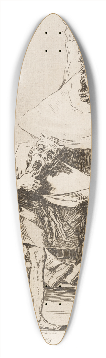 Francisco de Goya - Ya es hora. (It is time.) 39.3 inch art pintail longboard deck