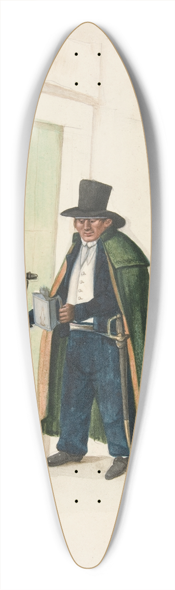 Francisco Fierro - Store Watchman 39.3 inch art pintail longboard deck