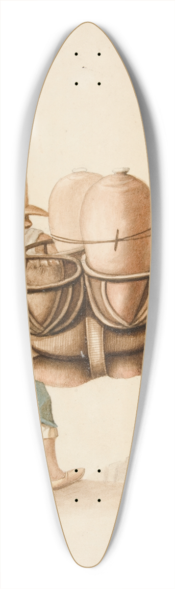 Francisco Fierro - Water Vendor 39.3 inch art pintail longboard deck