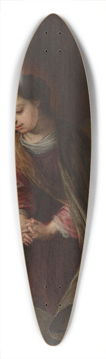 Francisco Meneses Osorio - Virgin of Sorrows 39.3 inch art pintail longboard deck