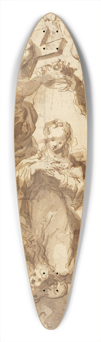 Francisco Ribalta - The Coronation of the Virgin 39.3 inch art pintail longboard deck