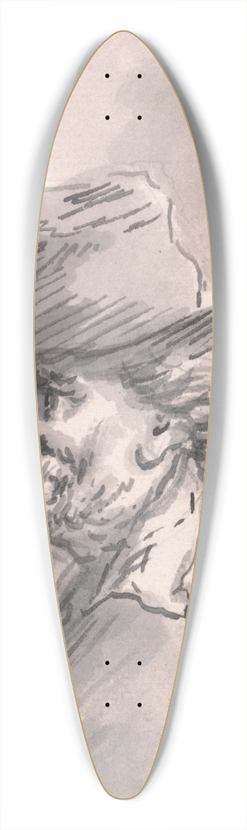 Francis Le Piper - A Man with a Bottle-Nose Wearing a Hat 39.3 inch art pintail longboard deck