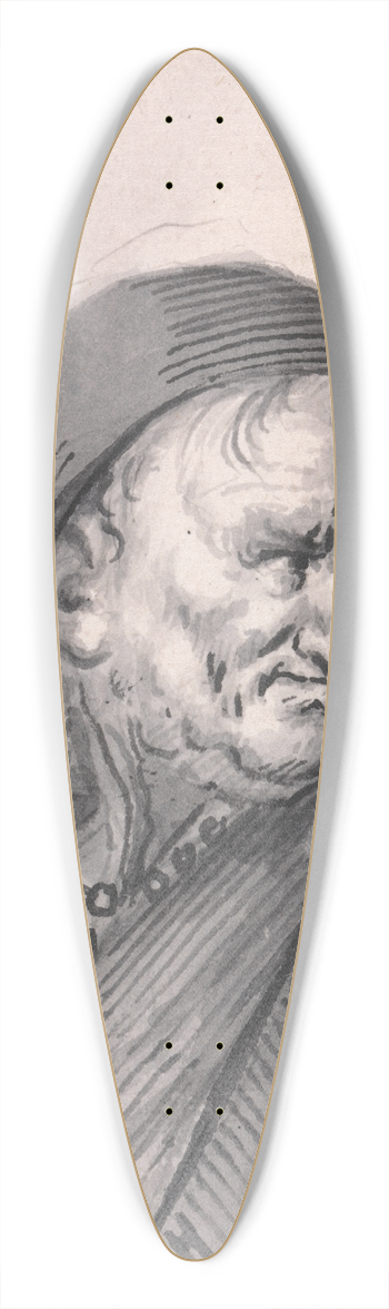 Francis Le Piper - A Sly Man in a Cap 39.3 inch art pintail longboard deck