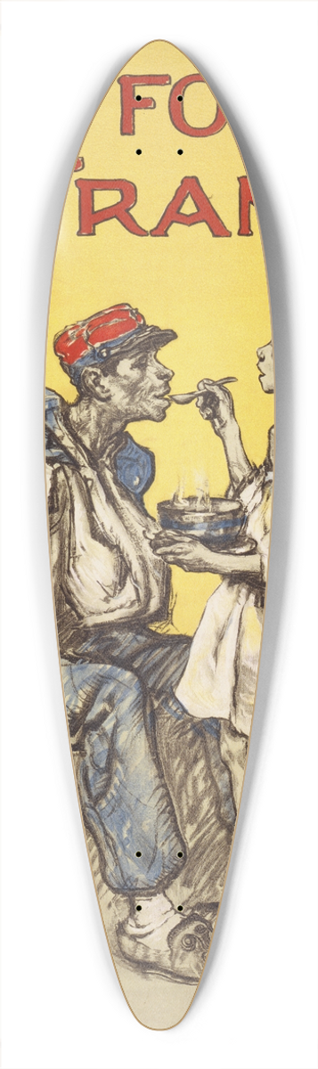 Francis Luis Mora - Food for France 39.3 inch art pintail longboard deck