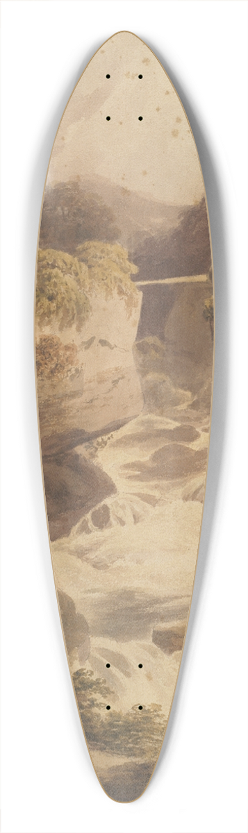 Francis Nicholson - Mountain torrent 39.3 inch art pintail longboard deck