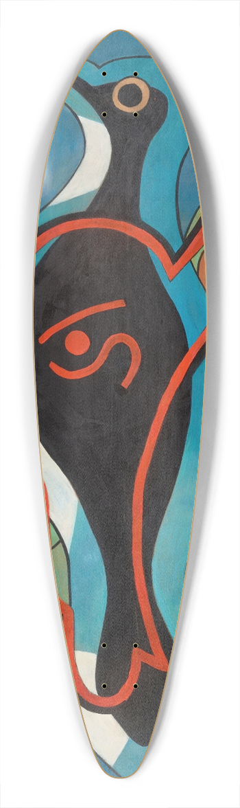 Francis Picabia - Geai bleu 39.3 inch art pintail longboard deck