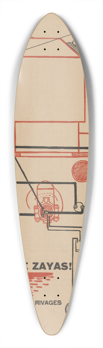 Francis Picabia - Jai vu 39.3 inch art pintail longboard deck