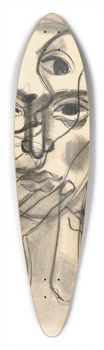 Francis Picabia - Sans titre 39.3 inch art pintail longboard deck